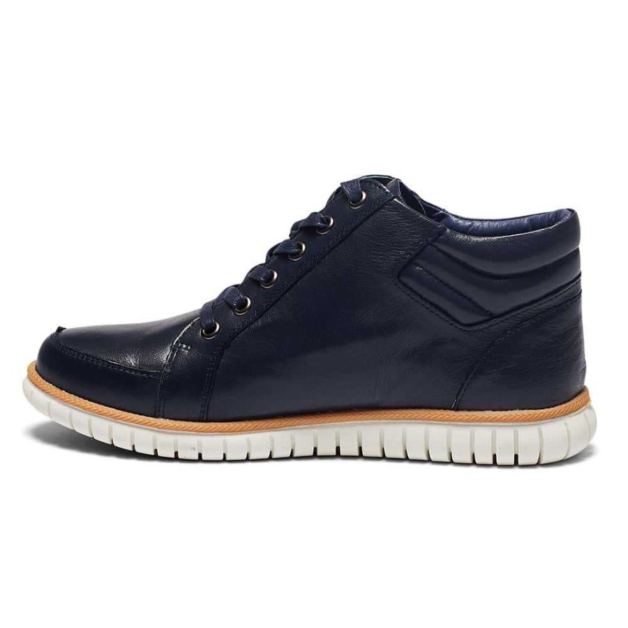 Boots Easy Steps | Fable Boot In Navy Leather • Shoehqshop