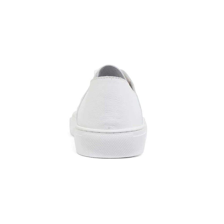 Flats Jane Debster | Rialto Sneaker In White Leather • Shoehqshop